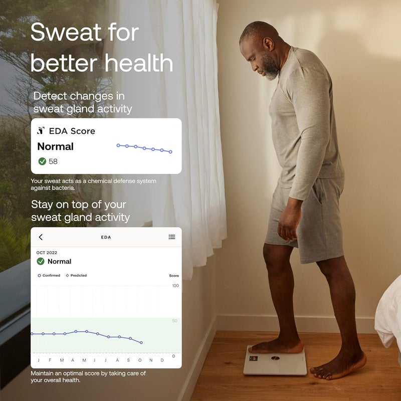 Withings Body Comp WiFi Bath Scale with Full Body Analysis (Weight, Body Fat/Muscle Fat/Body Fat, Water) and Cardio Tracking, Personal Scale, Up to 8 Users - Image 4