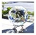 HD H&D Clear Cut Crystal Glass Ball, 100mm Translucent Faceted Gazing Ball, Crystal Sphere Prisms Suncatcher Home Hotel - Image 2