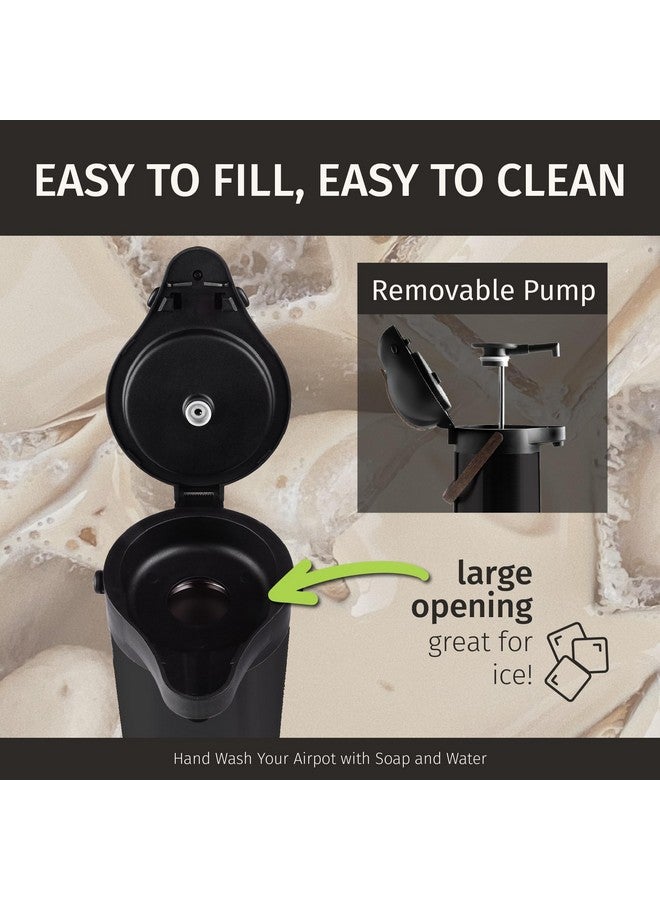 Cresimo إبريق قهوة حراري 101 أونصة مع حواف خشبية، يحافظ على حرارة القهوة لمدة 12 ساعة وباردة لمدة 36 ساعة - إبريق من الفولاذ المقاوم للصدأ الممتاز للسوائل الساخنة، سهل الاستخدام بيد واحدة للمكتب، المنزل، الحفلات، وعاء هواء متين - Image 4