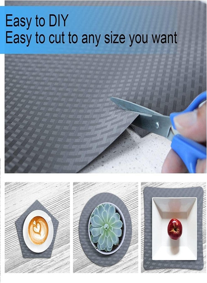 FEXIA Drawer Liners for Kitchen Cabinets, 12 Inch x 20 FT(240 Inch) Non Adhesive Cabinet Liner, Refrigerator Liners, Washable Oil-Proof Fridge Pads Shelves Drawer (Gray) - Image 3