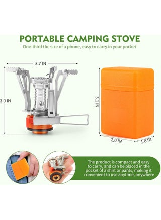 Portable Camping Stoves Backpacking Stove with Piezo Ignition Stable Support Wind-Resistance Camp Stove for Outdoor Camping Hiking Cooking - view 4