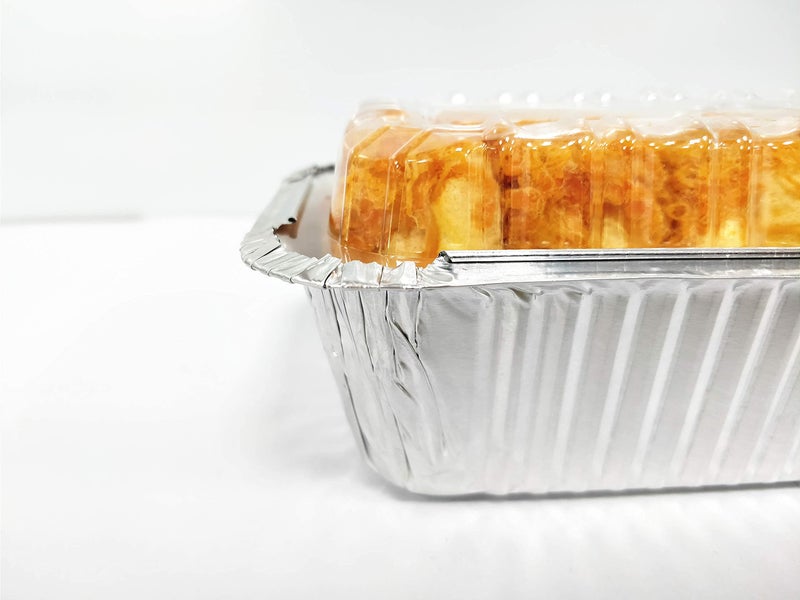 BBQMFG Disposable Loaf Pan with Lid for Baking - 1.5 Lb Disposable Bread Pans - Meatloaf Pans - 50 Aluminum Foil Pans and 50 Clear Lids - Perfect for Baking Cakes, Bread, Meatloaf… - Image 4