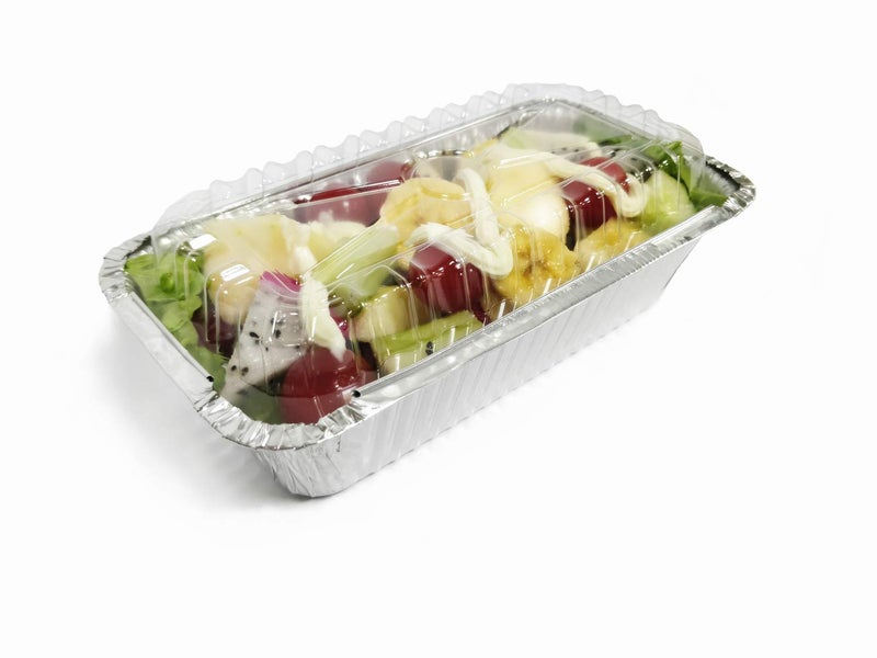 BBQMFG Disposable Loaf Pan with Lid for Baking - 1.5 Lb Disposable Bread Pans - Meatloaf Pans - 50 Aluminum Foil Pans and 50 Clear Lids - Perfect for Baking Cakes, Bread, Meatloaf… - Image 3