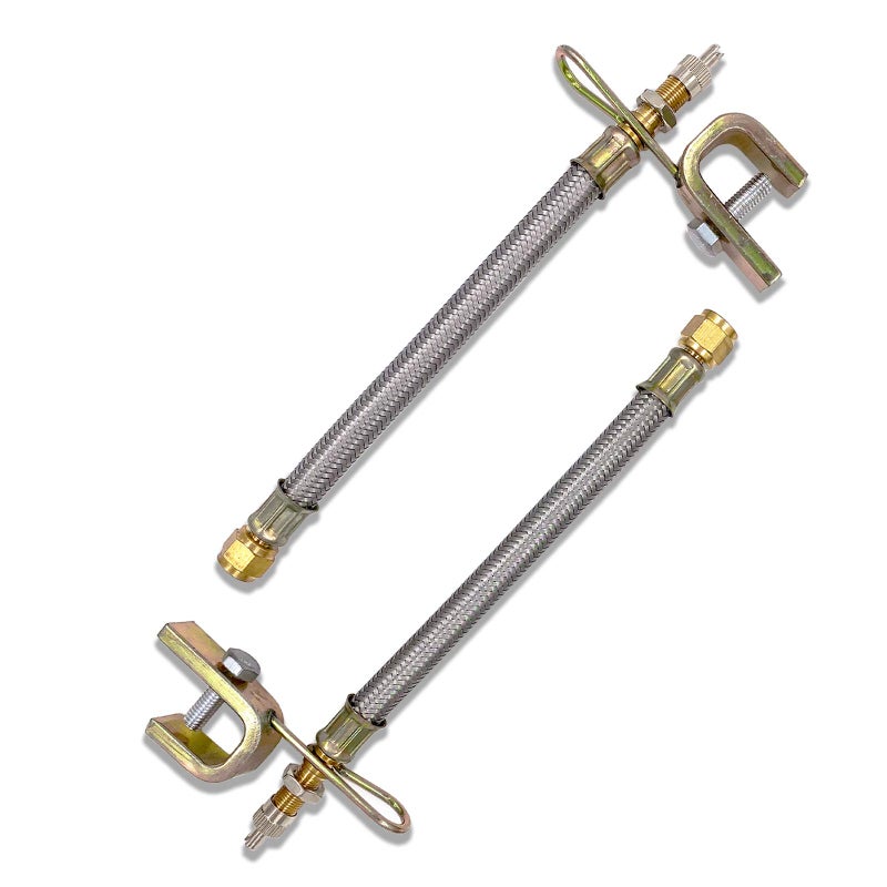 CKAuto 2 pcs 7"/180mm Metal Valve Stem Extenders, Universal Valve Stem Extensions Made of EPDM Rubber, Fit for Heavy Vehicles, Silver - Image 3