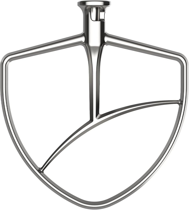 Cofun Paddle Attachment for Kitchenaid Mixer, Stainless Steel Flat Beater for KitchenAid 5Plus/6 Qt Bowl-Lift Stand Mixers, Stainless Steel Attachments for Kitchen Aid Stand Mixers, Dishwasher Safe - Image 1