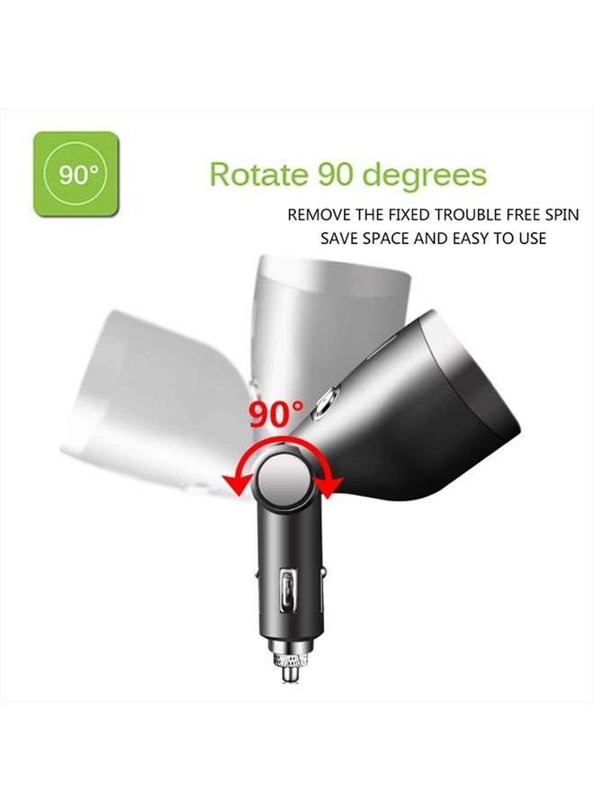 Jinserta Car Charger,120W 3-Socket Cigarette Lighter Power Adapter DC Splitter 3.1A Dual USB Car Charger 12/24V with LED Voltage Display for Smartphone - Image 5