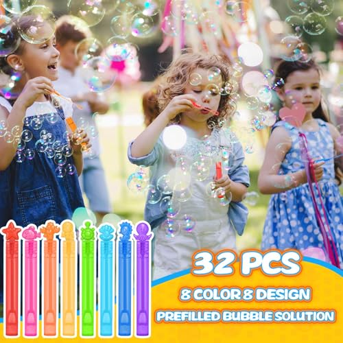 Cawiew Under The Sea Party Favor, 32 Pack Mini Bubble Wand for Kids Toddler with Gift Box, Mermaid Birthday Party Supplies, Ocean Goody Bag Filler, Summer Pool Beach Party Decoration Toy, Classroom Prizes - Image 5