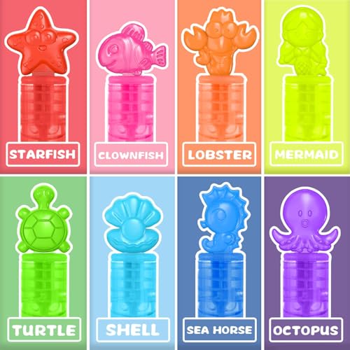 Cawiew Under The Sea Party Favor, 32 Pack Mini Bubble Wand for Kids Toddler with Gift Box, Mermaid Birthday Party Supplies, Ocean Goody Bag Filler, Summer Pool Beach Party Decoration Toy, Classroom Prizes - Image 4