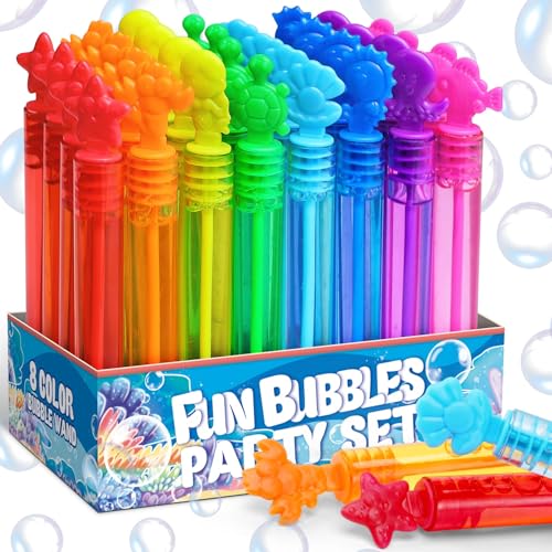 Cawiew Under The Sea Party Favor, 32 Pack Mini Bubble Wand for Kids Toddler with Gift Box, Mermaid Birthday Party Supplies, Ocean Goody Bag Filler, Summer Pool Beach Party Decoration Toy, Classroom Prizes - Image 1