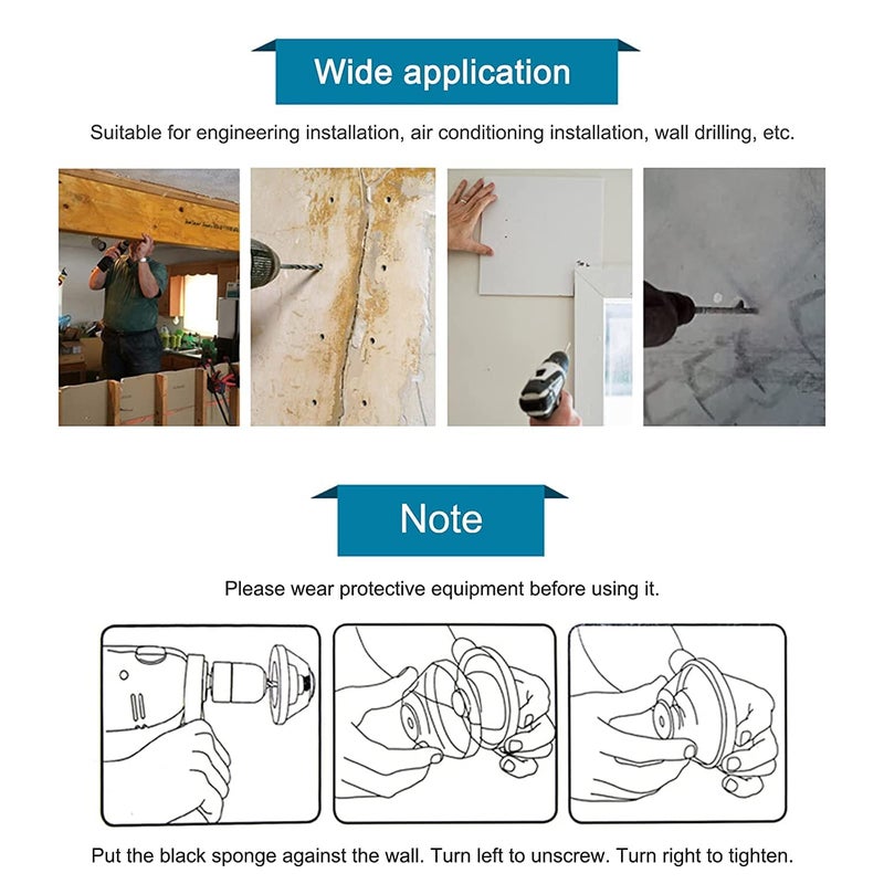 HOMESHOPPER Drill Dust Collector Catcher Attachment Electric Drill Dust Cover Ash Bowl Accessory Dustproof Device Electric Hammer Drill Dust Collector for Home Reusable Drilling Wood Wall Working - Image 4