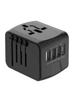 SKY-TOUCH Universal Travel Adapter, International All in One Power Adapter with High Speed 3 USB & Type C Travel Charger, Travel Adapter for US EU UK AU (Black) - pzsku/Z4F4D1C3CB7465B0D04F6Z/45/_/1720522361/c852d3a7-f48d-4af8-a8c6-90316ab1a713