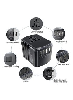 SKY-TOUCH Universal Travel Adapter, International All in One Power Adapter with High Speed 3 USB & Type C Travel Charger, Travel Adapter for US EU UK AU (Black) - pzsku/Z4F4D1C3CB7465B0D04F6Z/45/_/1720522362/9667fba1-6a66-4c28-a472-514e06ce270d