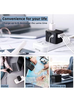 SKY-TOUCH Universal Travel Adapter, International All in One Power Adapter with High Speed 3 USB & Type C Travel Charger, Travel Adapter for US EU UK AU (Black) - pzsku/Z4F4D1C3CB7465B0D04F6Z/45/_/1720522364/545566ce-d4f7-4db9-a9ea-decf08f7a09e