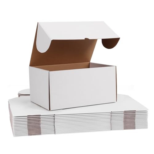 WIFTREY 12x9x6 inches White Shipping Boxes pack of 15, Corrugated Cardboard Boxes 12 x 9 x 6 for Packaging Small Business, Moving, Mailing - Image 1
