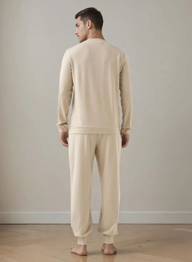 Splash FAV  Textured Pyjama Set for Men | Best Price UAE