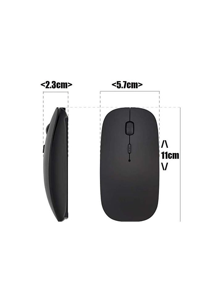Ergonomic Rechargeable Wireless Bluetooth USB Silent Mouse – Adjustable DPI, No Clicking Noise, Compatible with MacBook, iPad, iPhone, Android, PC, Laptop, and Tablet  - Image 3