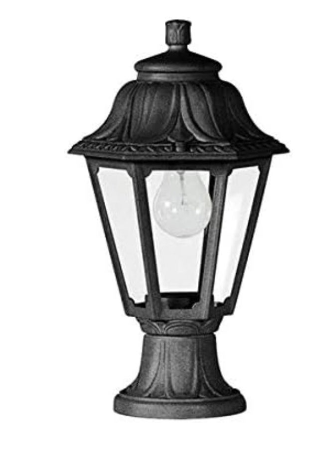 المفتاحة مصباح حديقة خارجي كلاسيكي - مصباح عمودي عتيق مقاوم للعوامل الجوية للفناء والحديقة والممر والممر - تركيبات إضاءة خارجية مقاومة للماء وزخرفية للمنزل والمناظر الطبيعية