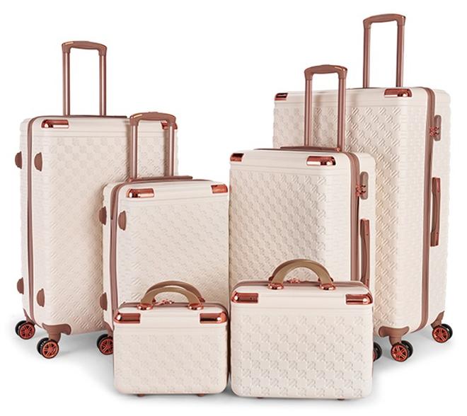 LIMRA A travel bag set consisting of 6 luggage bags Beige/Gold color, size 32"/28"/24"/20"/15"/12 inches - Image 1