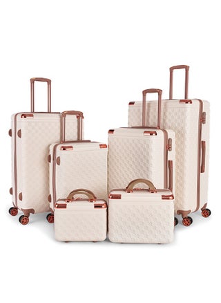 طقم شنط سفر مكون من 6 حقائب أمتعة لون بيج/ذهبي بمقاس 32"/28"/24"/20"/15"/12 انش - pzsku/Z4F4D59AF38DCFC8889D1Z/45/_/1731031632/116b9c49-6fe8-4150-b725-f14df2ae8b90