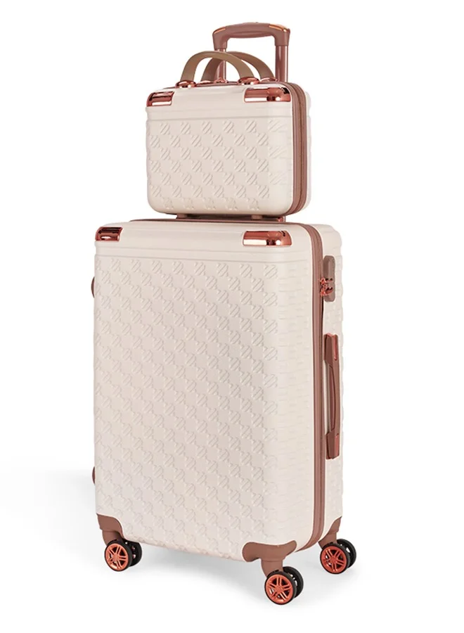 LIMRA A travel bag set consisting of 6 luggage bags Beige/Gold color, size 32"/28"/24"/20"/15"/12 inches