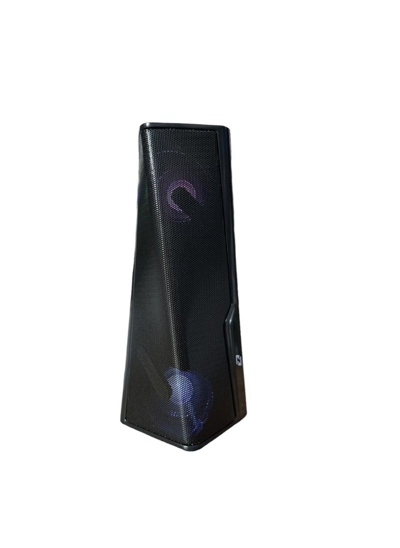 Zero - Z222 Portable Bluetooth Speaker with USB Output and Memory Card Reader Output Black - Image 1