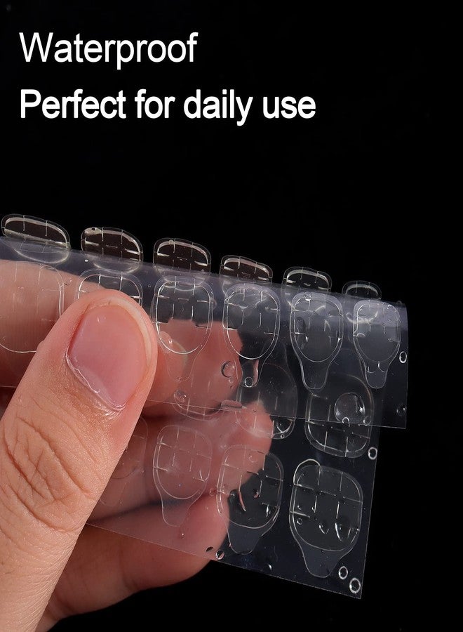 Laza 720 Pcs Thin Breathable Adhesive Tabs Fake Nail Glue Sticker 30 Sheets Super Sticky Double Sided Tips (Germany Jelly Gel) Flexible for Acrylic False Nails Manicure Tape - Image 3