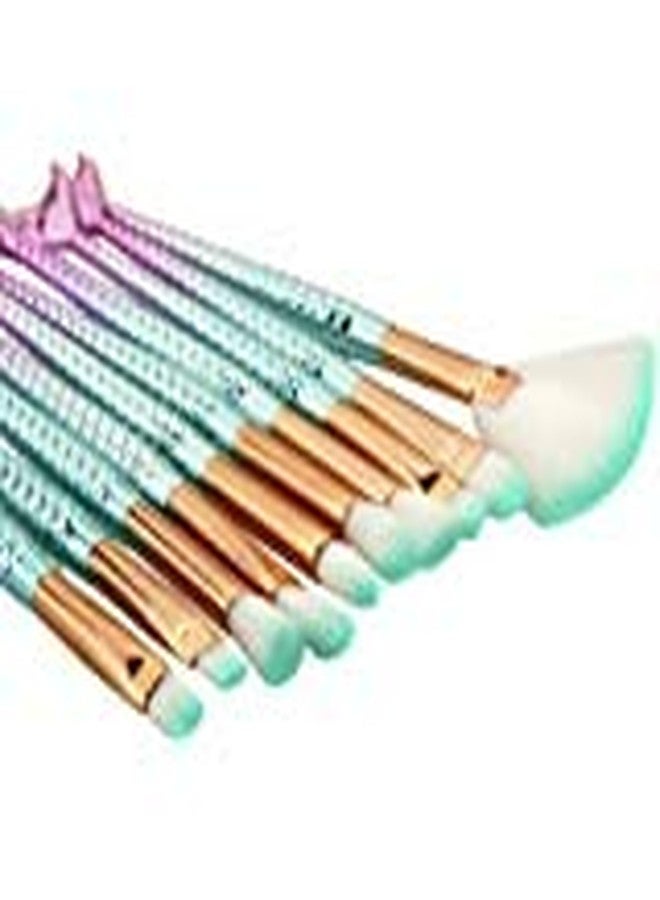 Datnasayad Bristle Eyeshadow Blending Fish Tail Makeup Brushes Set- Multicolour, 10 Pieces - Image 5