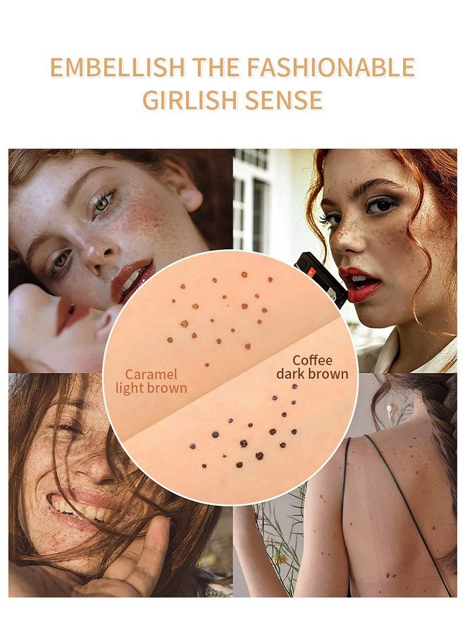 Sumeitang Sumeitang 2 Colors Liquid Freckle Pen, Natural Lifelike Face Fake Freckle Makeup Pen Magic Freckle Color, Waterproof Long Lasting Quick Dry Faux Freckles Pen Soft Dot Sopt Pen -Light Brown&Dark Brown - Image 2