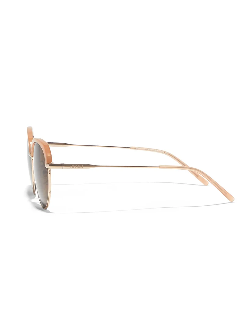 30Sundays Tulip,Women Sunglasses, Geometric Sunglasses, UV Protection: UV400 (Beige,Brown)