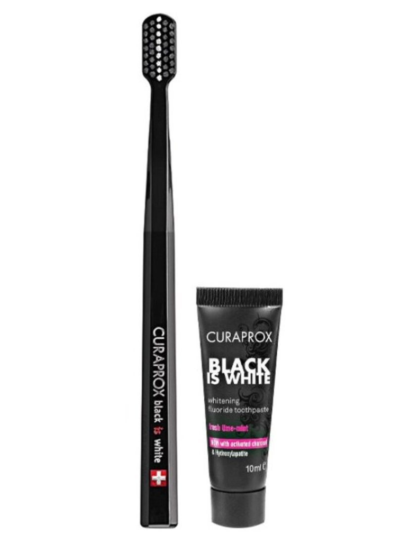 Curaprox Black Is White Set 10ML + Toothbrush