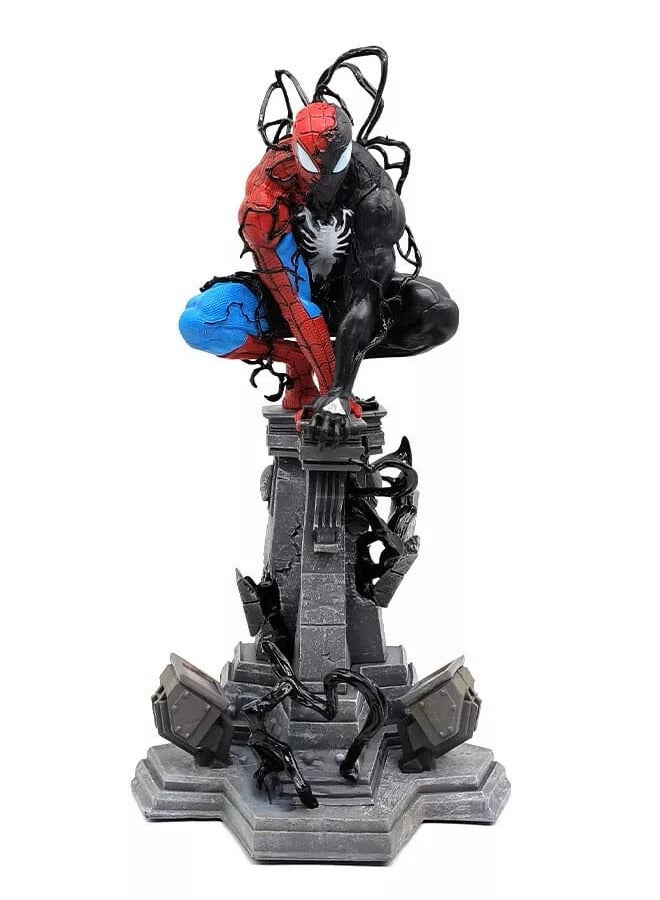 SPIDERMAN Spider Man Statue Figure LED 15in PVC Statue Model - Image 1