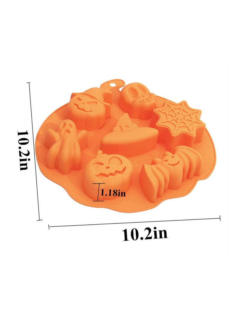 قالب شوكولاتة من السيليكون على شكل قرع اليقطين على شكل شوكولاتة الهالوين طرافة الساحرة للخبز بنفسك - Image 3