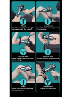 Generic Handheld pain relief body massage gun, massage device, fascia gun to relieve sports pain, 99 adjustable gear (Silver & Black)  - Image 3