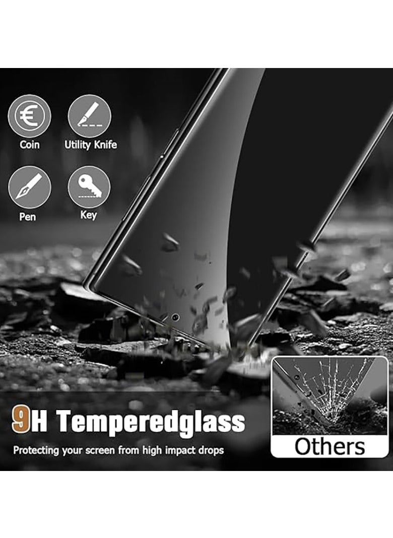 Generic - 2 Pack Glass Screen Protector for Samsung Galaxy S25 Ultra 【Support Fingerprint Unlock】, HD High definition transparent anti-scratch, no bubbles, easy to instal - Image 1