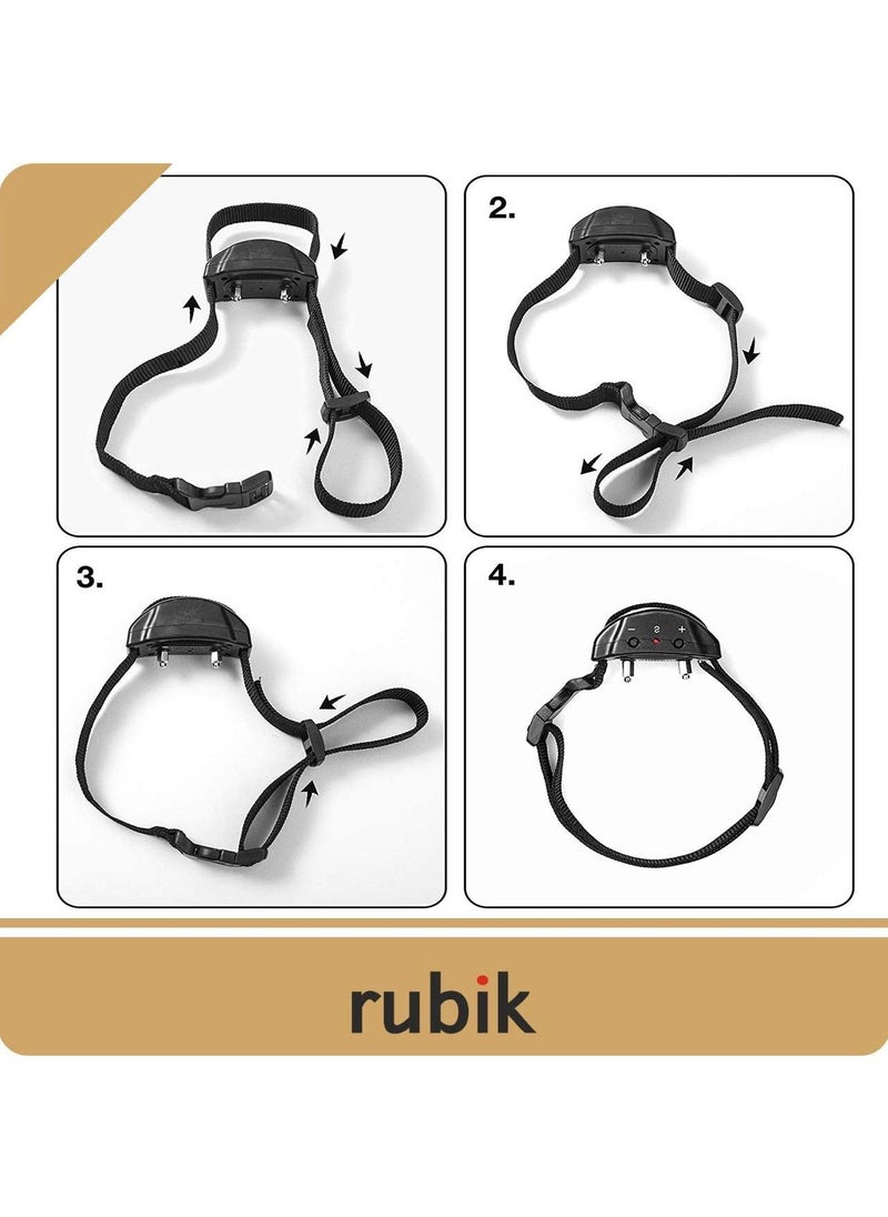 Rubik - Anti Bark Collar, Upgraded Electronic Dog No Bark Anti Bark Shock Control Pet Training Collar with 7 Levels Button Adjustable Sensitivity Control, for Small, Medium, Large Dogs - Image 1