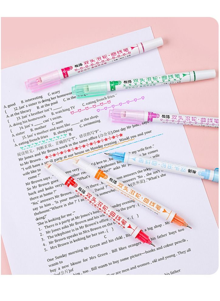 Generic 6 pieces colorful flower pen Student supplies Children's brush - Image 3