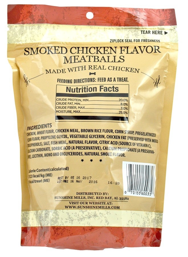 شروق الشمس مكافآت الكلاب من صن شاين ميلز أولد جلوري، صنع بفخر في الولايات المتحدة الأمريكية، 6 أونصة (كرات لحم بنكهة الدجاج المدخن مع دجاج حقيقي) - Image 2