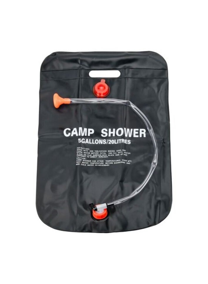 بروماس حقيبة استحمام بالطاقة الشمسية للتدفئة الشمسية والتخييم مع درجة حرارة الماء الساخن (أسود) - Image 2