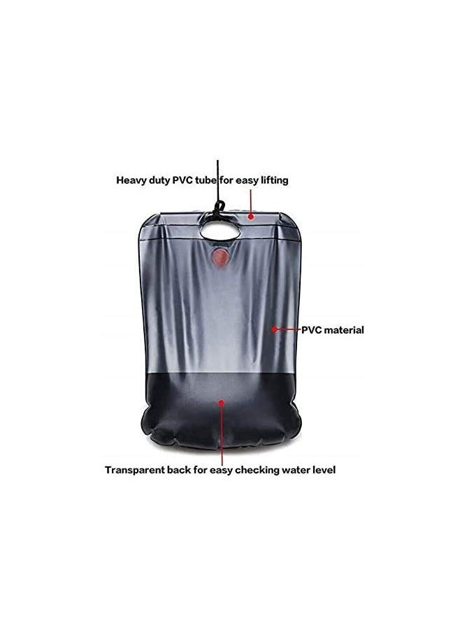 بروماس حقيبة استحمام بالطاقة الشمسية للتدفئة الشمسية والتخييم مع درجة حرارة الماء الساخن (أسود) - Image 3