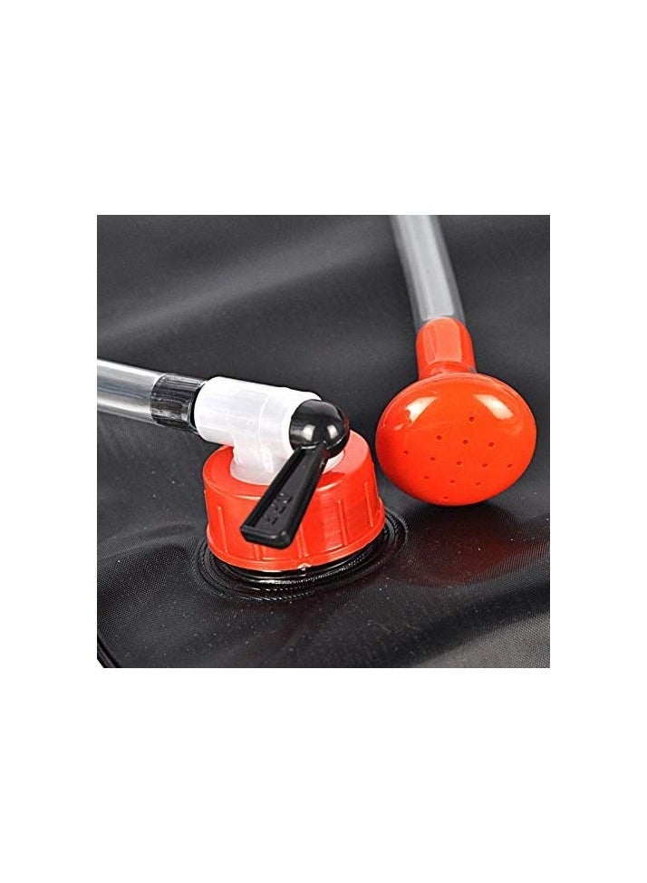 بروماس حقيبة استحمام بالطاقة الشمسية للتدفئة الشمسية والتخييم مع درجة حرارة الماء الساخن (أسود) - Image 4