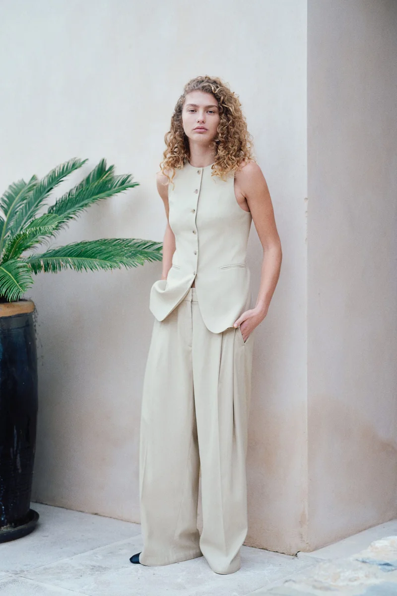 H&M Wide tailored trousers