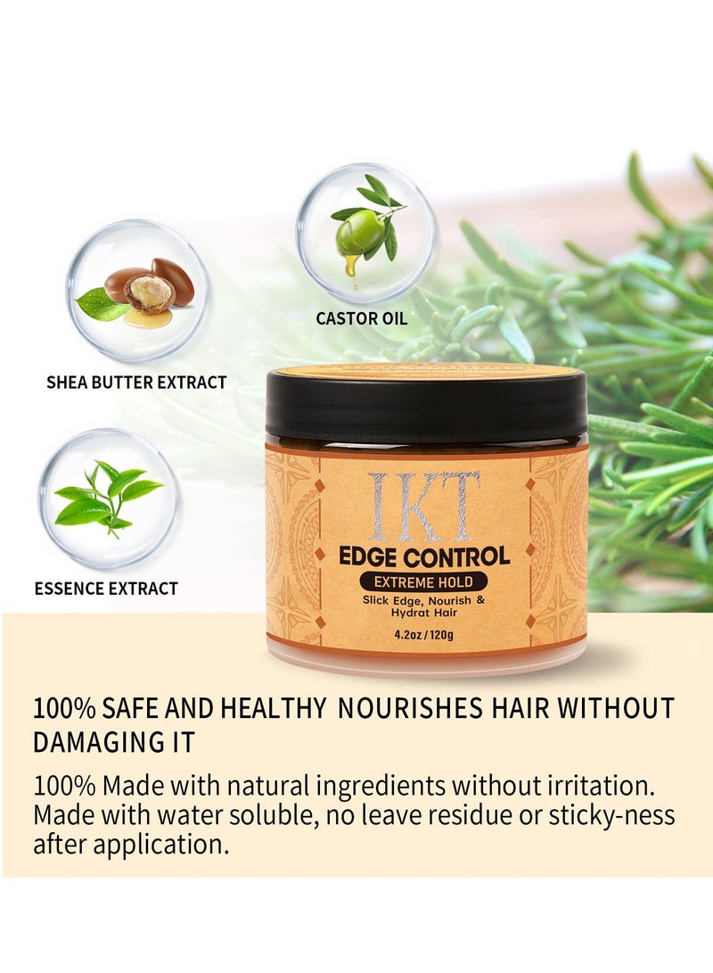IKT Edge Control for Women, Non-greasy Edge Control Smoother Extra Hold Edge Tamer, No Flaking＆ No White Residue, For All Hair Types 4.2Oz - Image 2