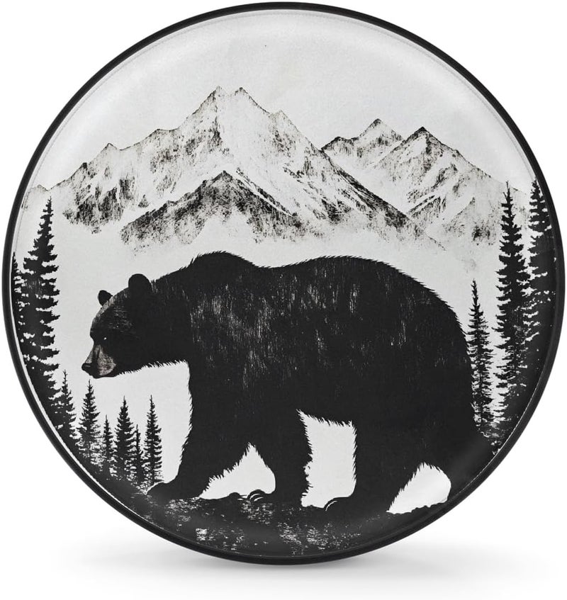 cfpolar Spare Tire Cover for RV Trailer,Animal Bear Mountain Waterproof Sun Leather Wheel Cover,Camper Spare Tire Covers Fit for Jeep Travel Trailer SUV Truck Accessories (15 in for Diameter 27” - 29”),F-3 - Image 1