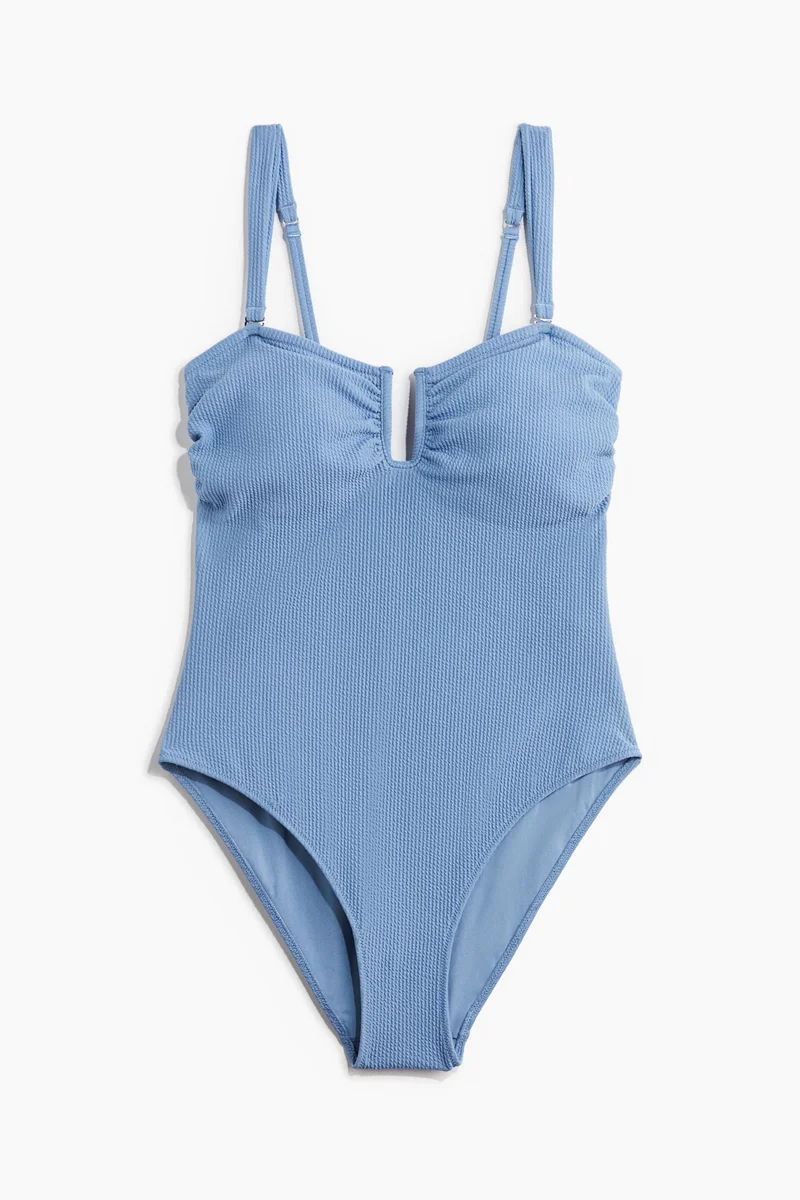 H&M Padded-cup bandeau swimsuit
