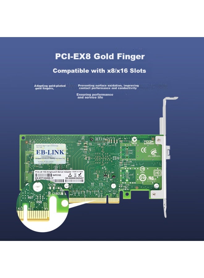 Eb-link Intel 82599 Chip Pci-e X8 10g Gigabit Single-port Fiber Optic Network Card X520-da1 Sfp+ Optical Port Server Network Adapter E10g41bf - Image 5