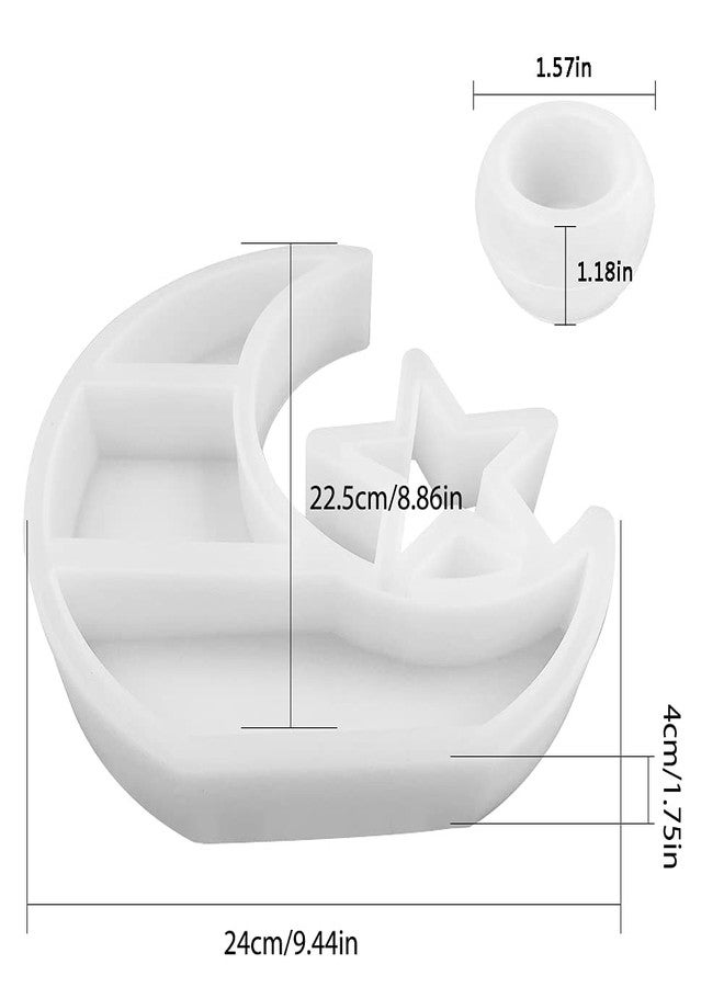 AFUNTA 2 PCS Star Moon Shelf Mold, AFUNTA Moon Resin Tray Mold Epoxy Resin Molds for DIY Jewelry Organizer Storage Rack Display Rack Home Decoration Crafts - Image 3