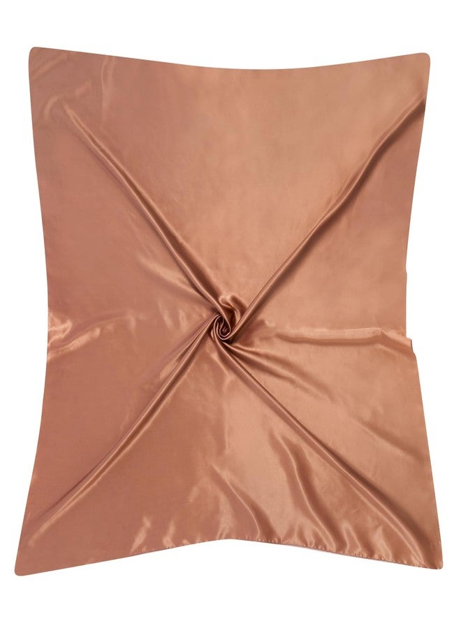 VBAEI 35” Large Square Satin Head Scarf - 3Pcs Silk Like Head Scarves Silk Bandana Satin Hair Scarf Head Wraps For Women, Brown,camel,black, 35 inches square - Image 5