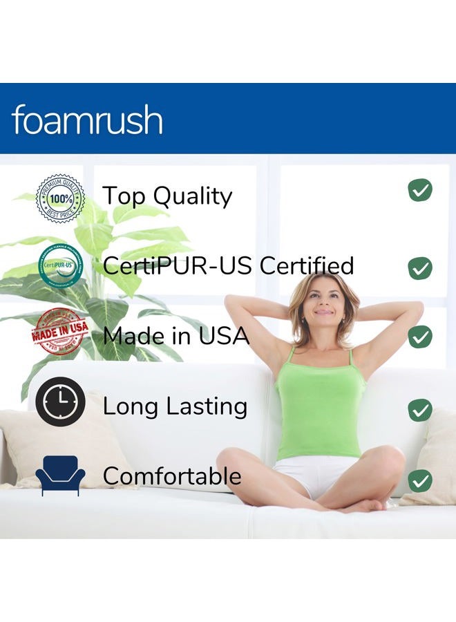 FoamRush 5" x 24" x 27" Upholstery Foam High Density Firm Foam Soft Support (Chair Cushion Square Foam for Dinning Chairs, Wheelchair Seat Cushion Replacement) - Image 4