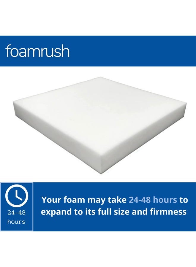 FoamRush 5" x 24" x 27" Upholstery Foam High Density Firm Foam Soft Support (Chair Cushion Square Foam for Dinning Chairs, Wheelchair Seat Cushion Replacement) - Image 2