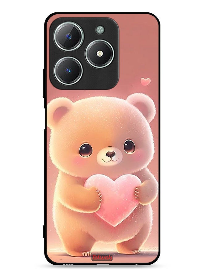 Tolwak Realme C63 4G Protective Case Cover Cute Little Panda Holding Heart - Image 1